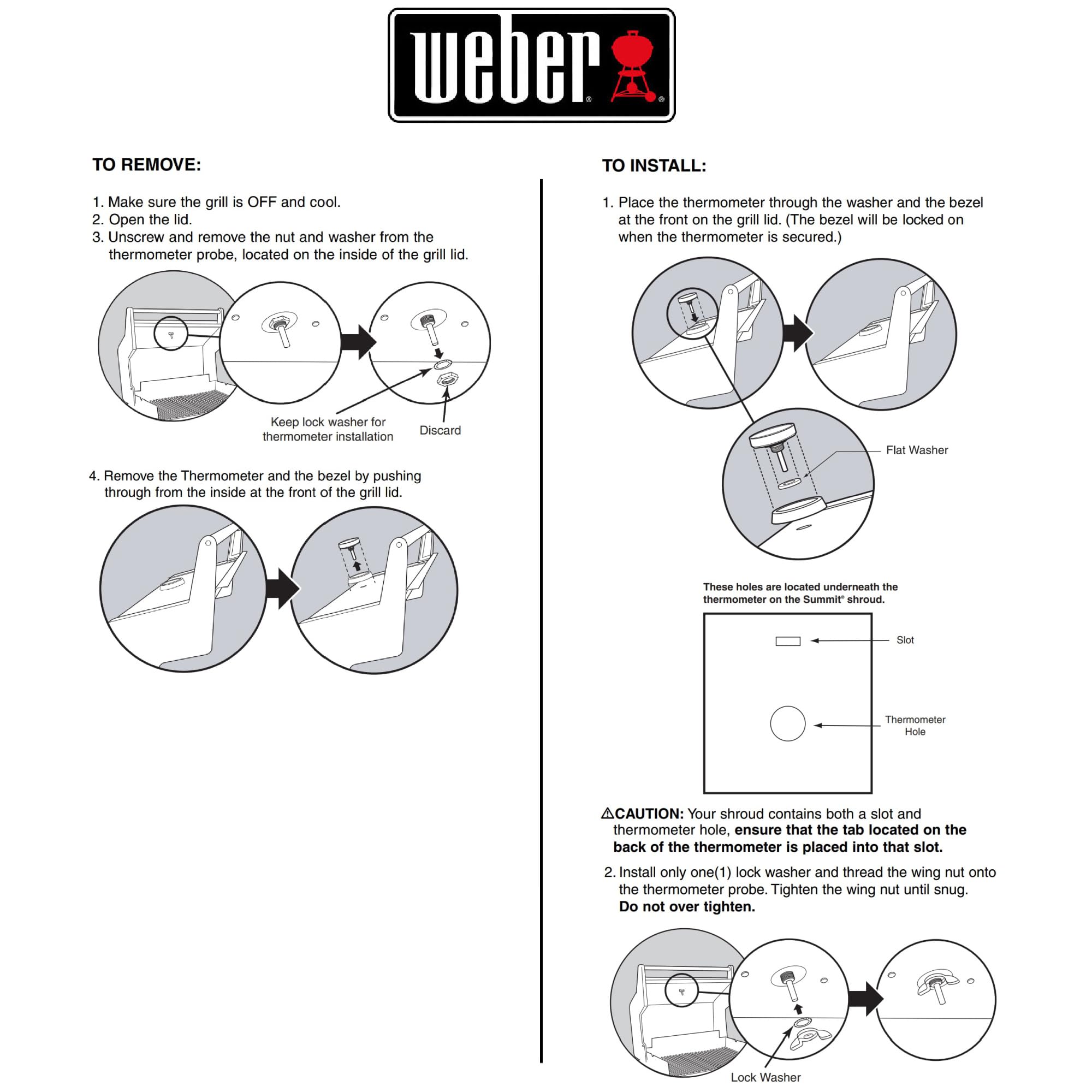 Weber termómetro prong de 1-1/2" que alcanza la temperatura interna útil