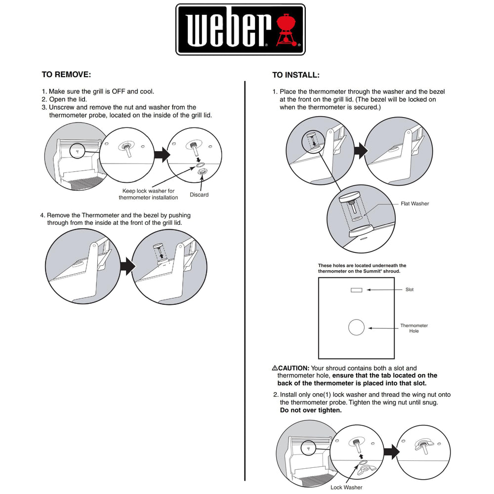Weber termómetro prong de 1-1/2" que alcanza la temperatura interna útil