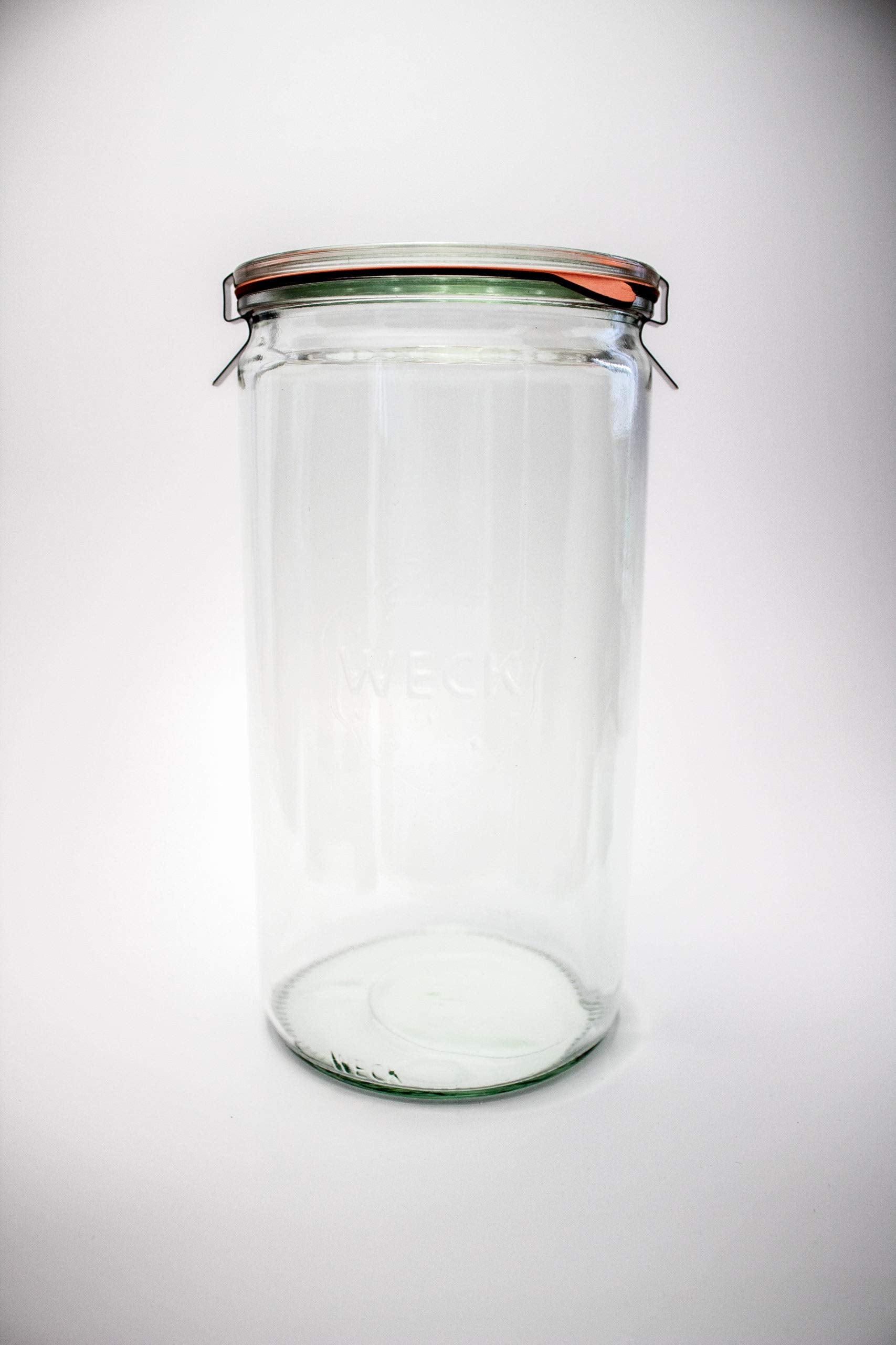 WECK tarro frente a mano para comparar tamaño, 1.5 L espacio suficiente