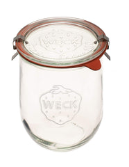 WECK tarro Tulip frontal mostrando diseño elegante y capacidad 1 litro