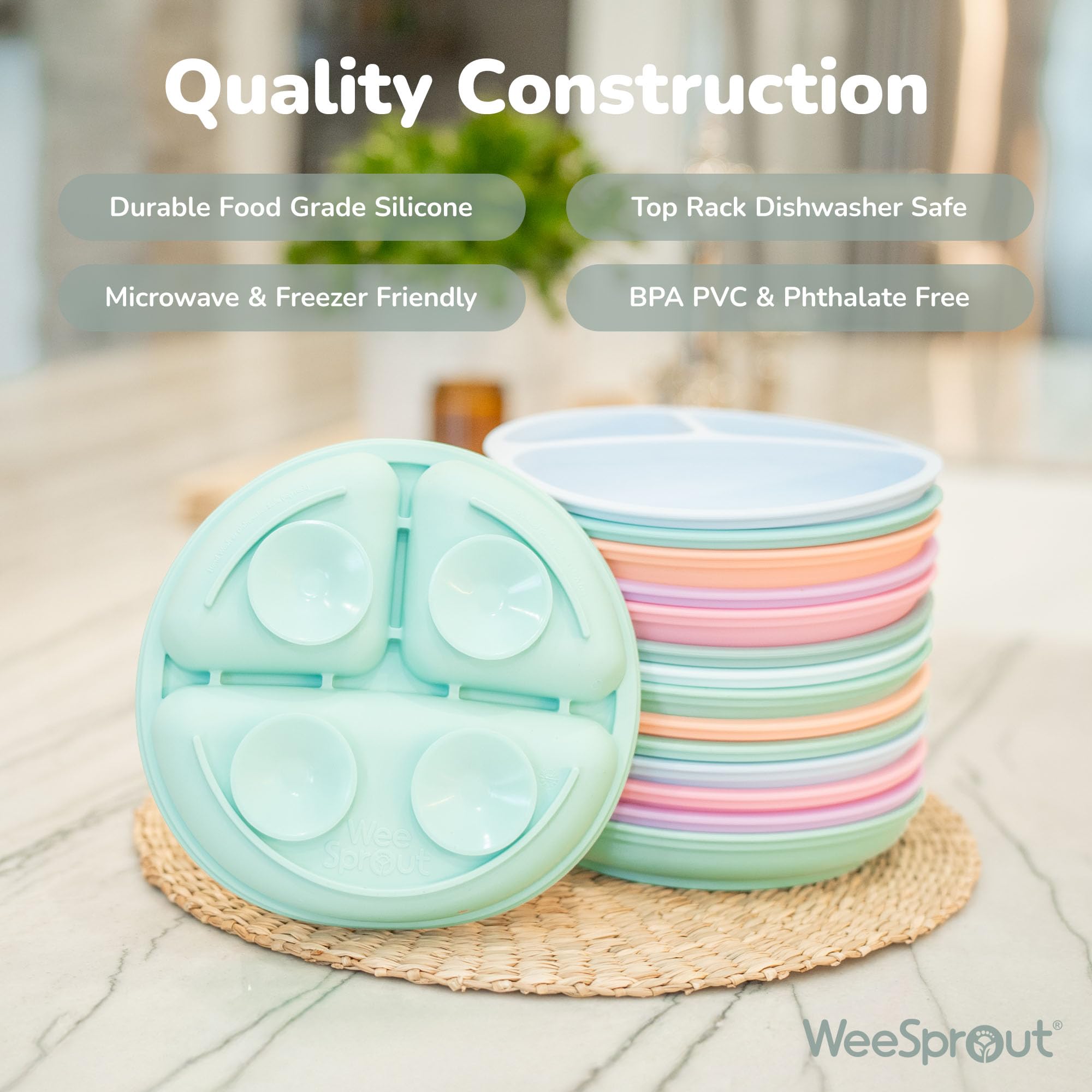 WeeSprout detalle de los compartimentos ideales para comedores selectivos