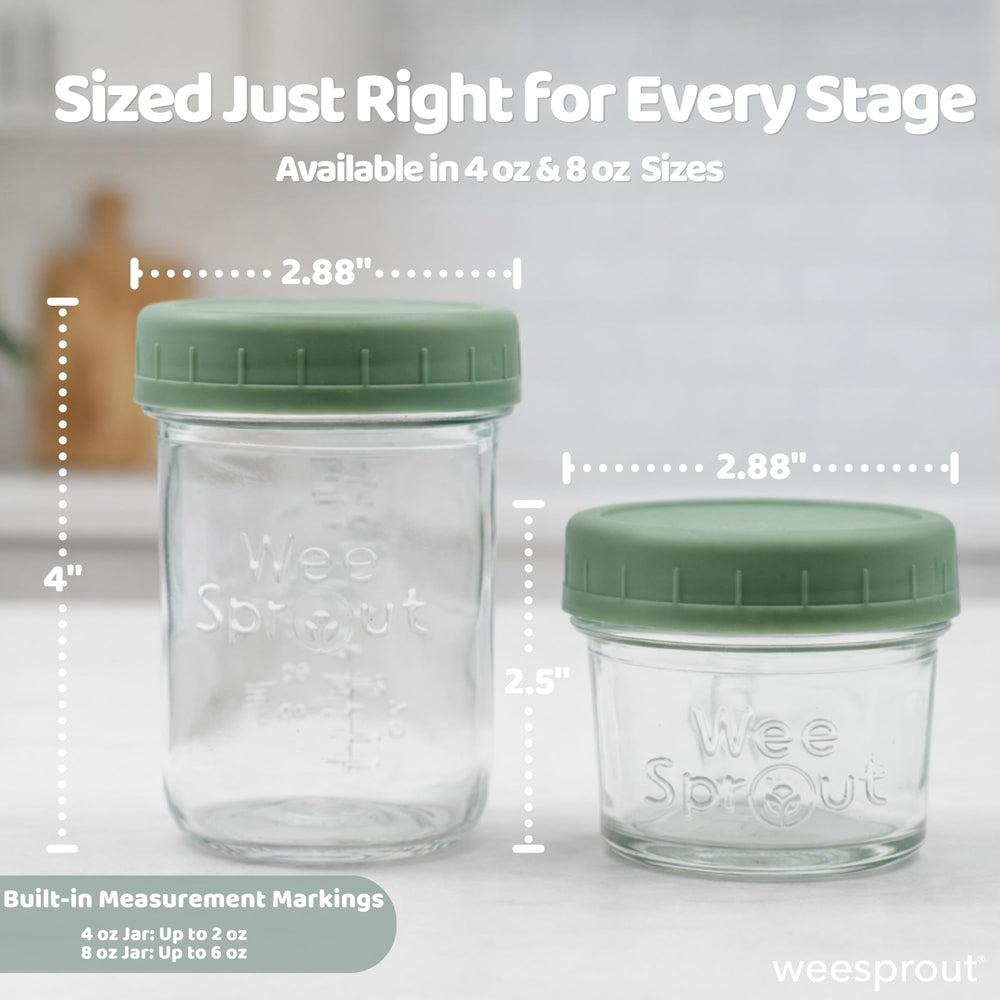 WeeSprout detalle de tapa sin BPA, cierre hermético y reutilizable