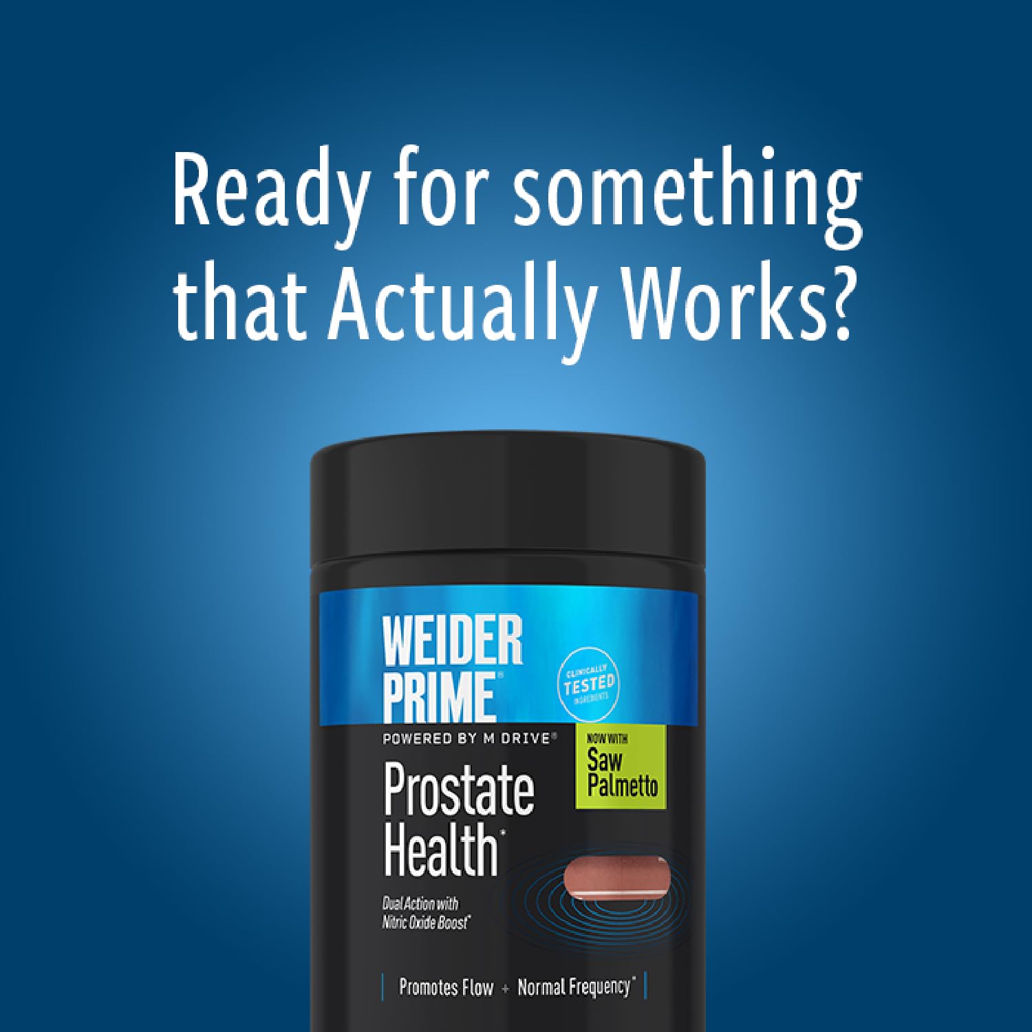 Weider frasco abierto mostrando 60 cápsulas como cantidad mensual