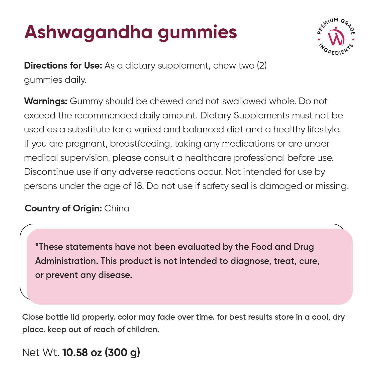WeightWorld gomitas con raíz de ashwagandha como referencia natural