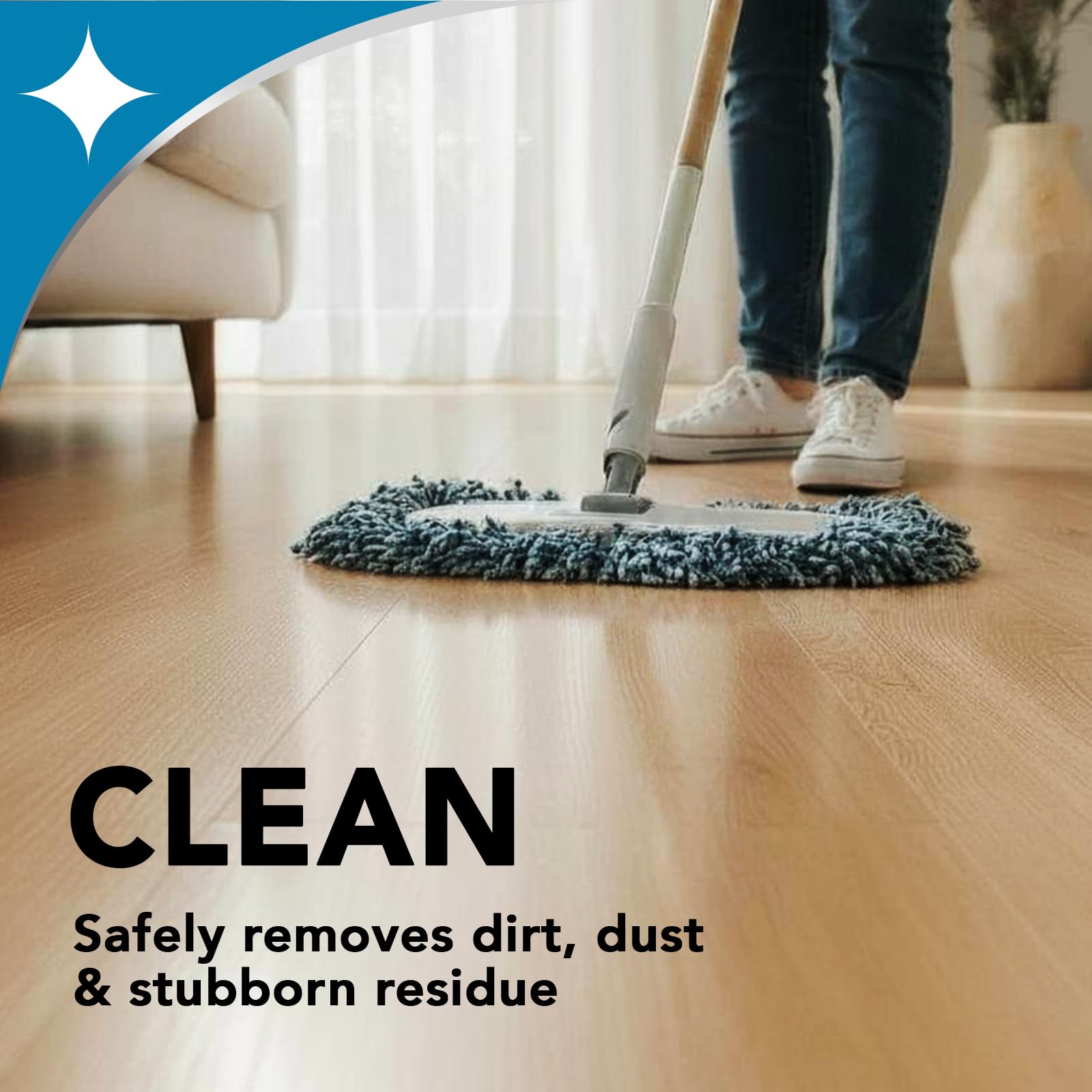 Weiman etiqueta legible con instrucciones y beneficios claros