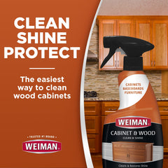 Weiman etiqueta con instrucciones claras para limpiar y proteger madera