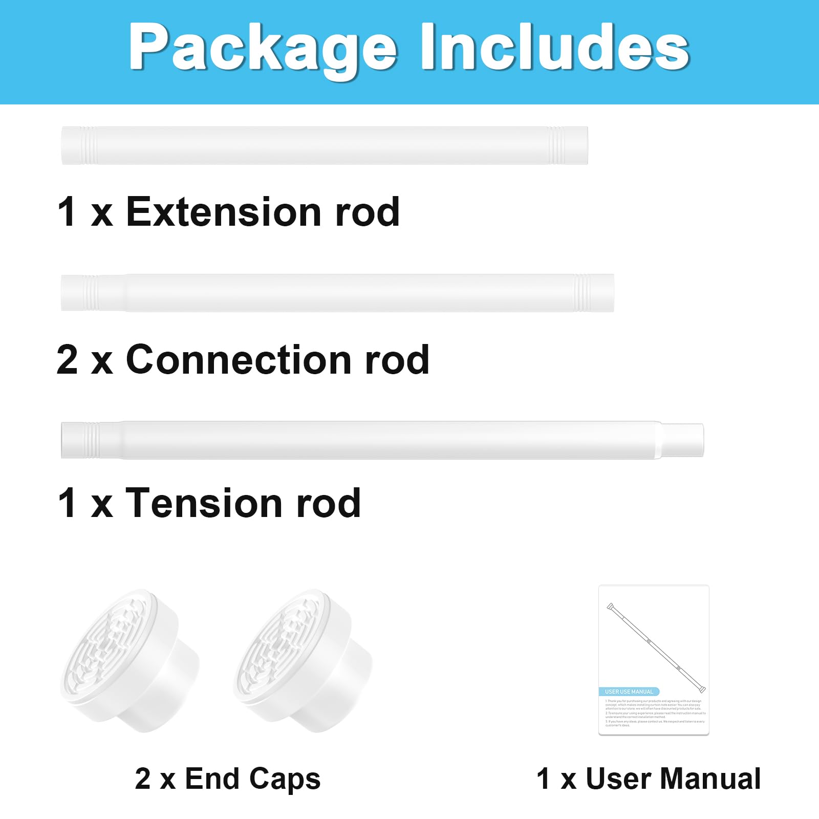 WEIXINHAI kit de piezas extendible incluye varilla y conectores para adaptar