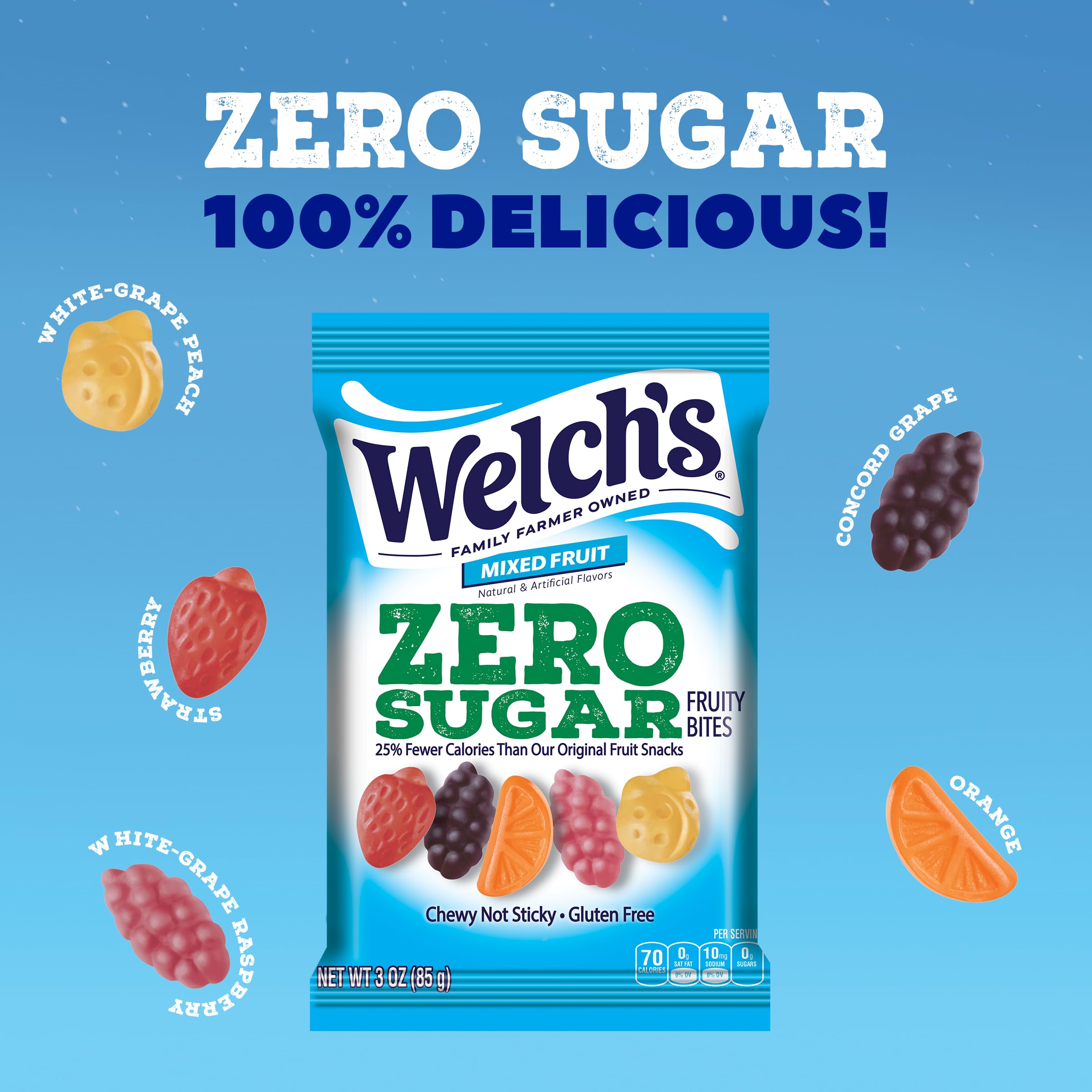 Welch's paquete individual abierto listo para comer, conveniencia inmediata