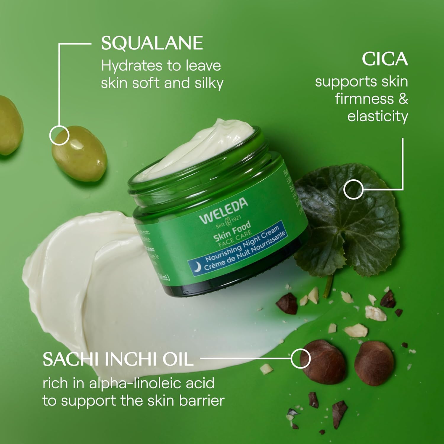 Weleda etiqueta con ingredientes naturales y compromiso sin parabenos