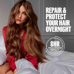 Wella Professionals frasco sobre almohada evocando protección nocturna