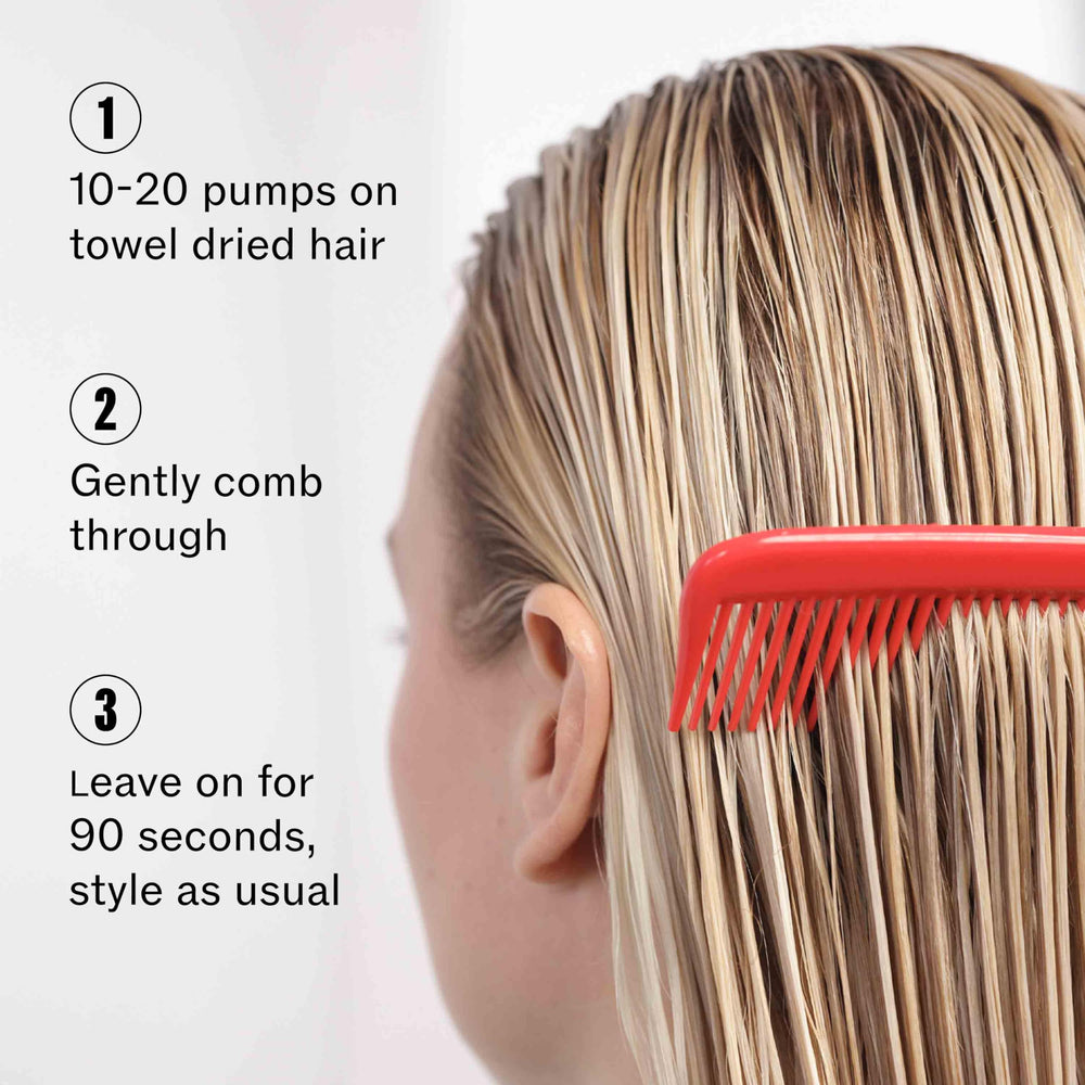 Wella Professionals bottle in hand to show size and travel-friendly benefit