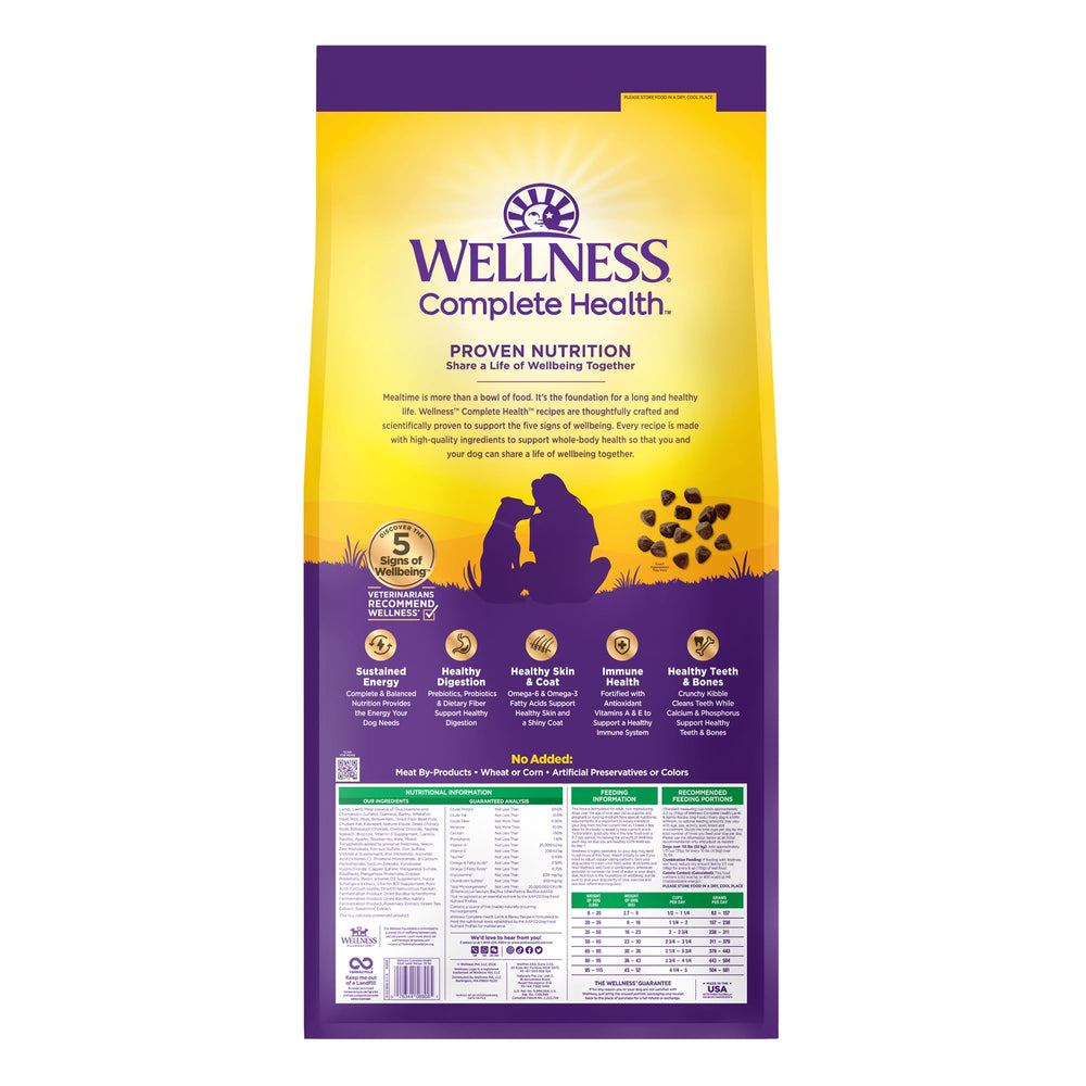 Wellness bol con pienso y saco 30 lb para control de stock y porciones