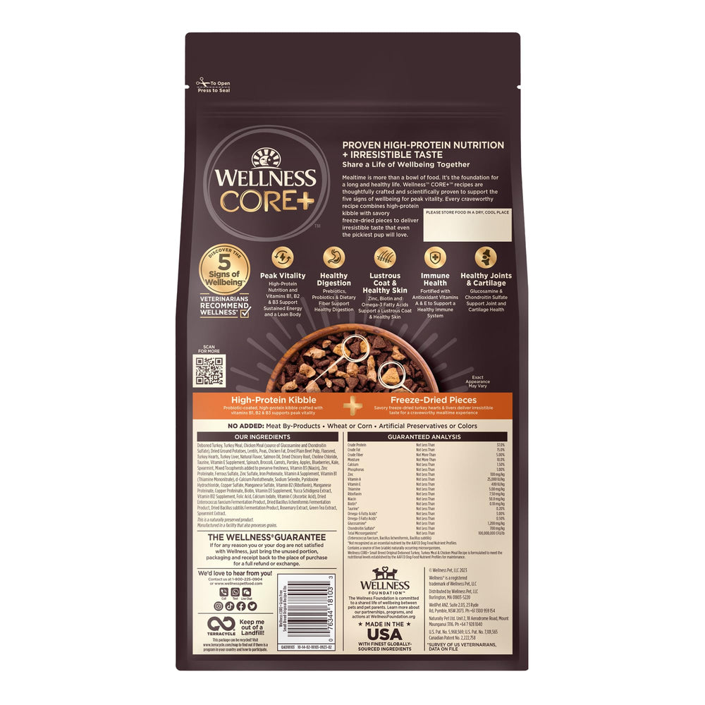 Wellness CORE+ bag on a kitchen counter in a lifestyle setting for everyday feeding