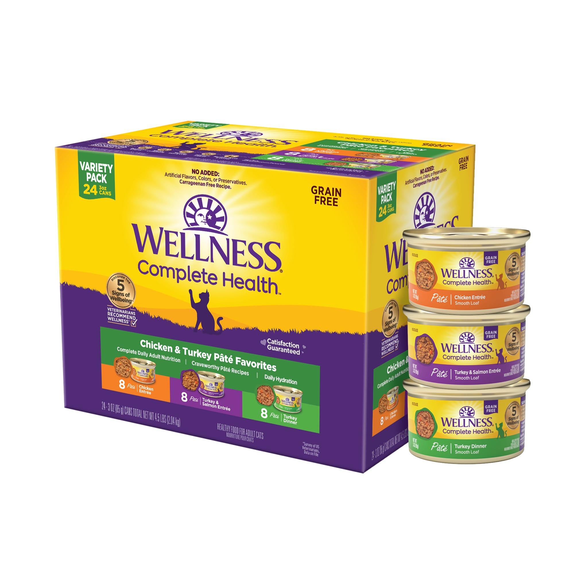 Wellness lata frente mostrando etiqueta clara y beneficios proteicos