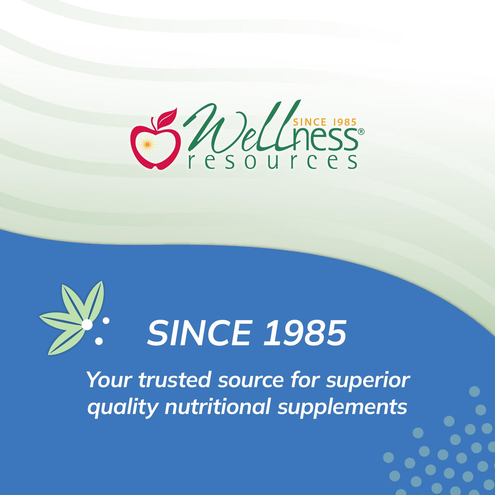 Wellness Resources etiqueta con lista de ingredientes y certificados, claridad sobre calidad