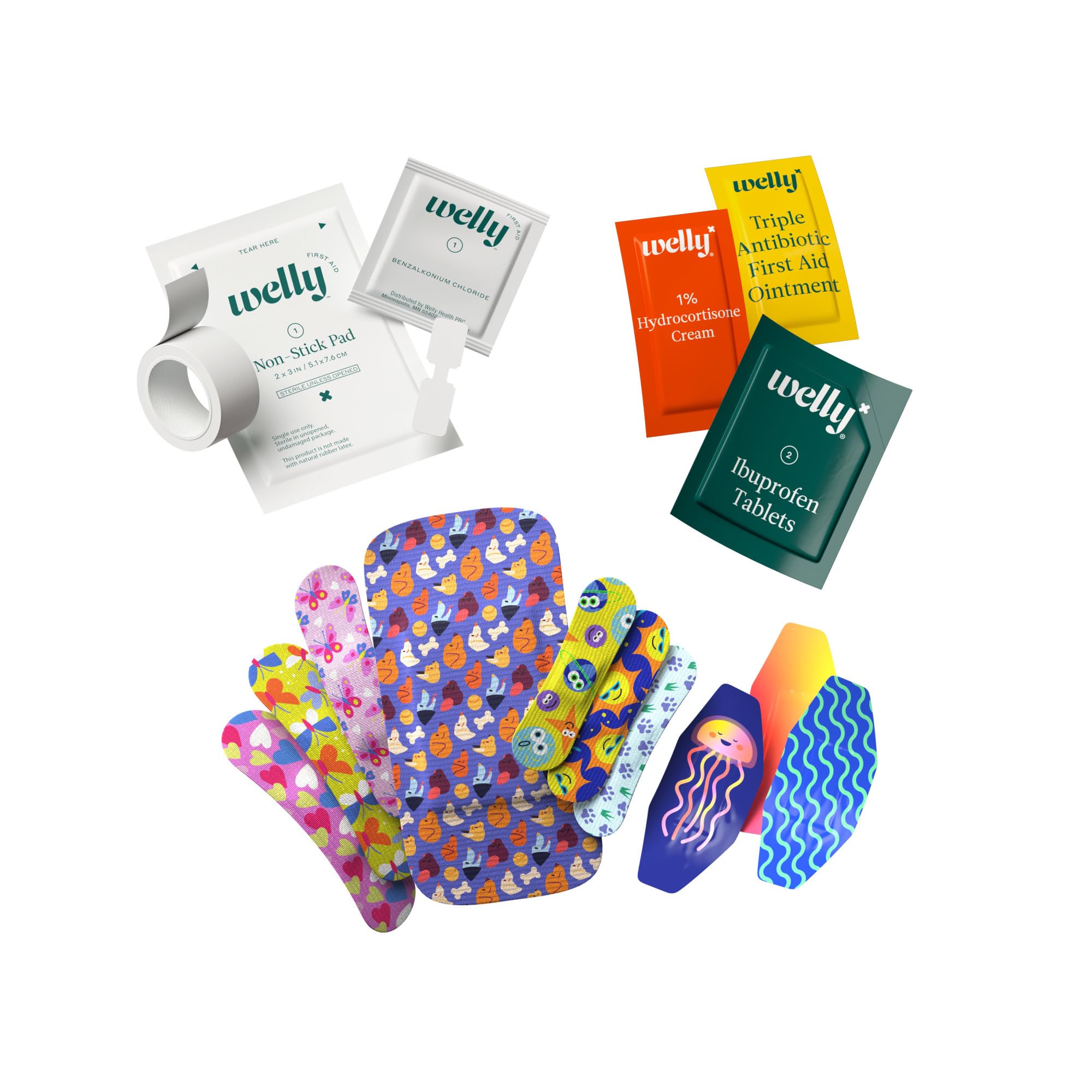 Welly ibuprofeno y pomadas empaques individuales para tratamiento puntual