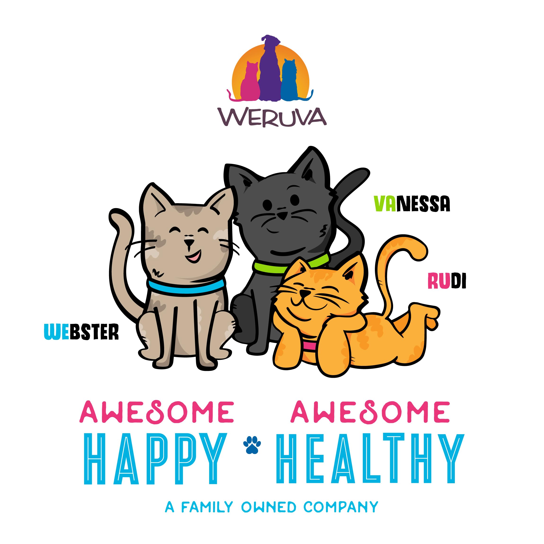 Weruva founders photo representing family-owned brand and production quality