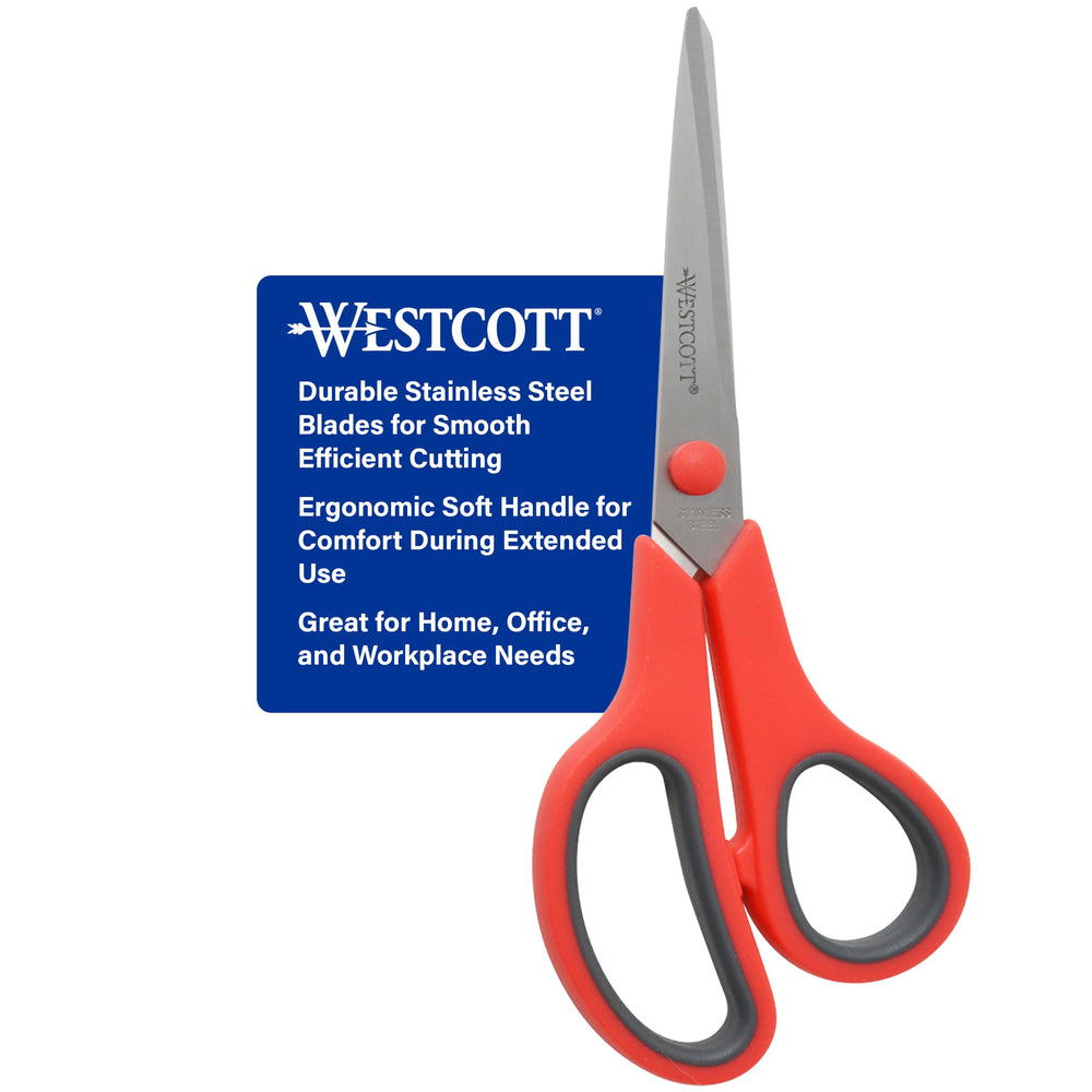 Westcott tijeras en mano demostrando uso ergonómico y control