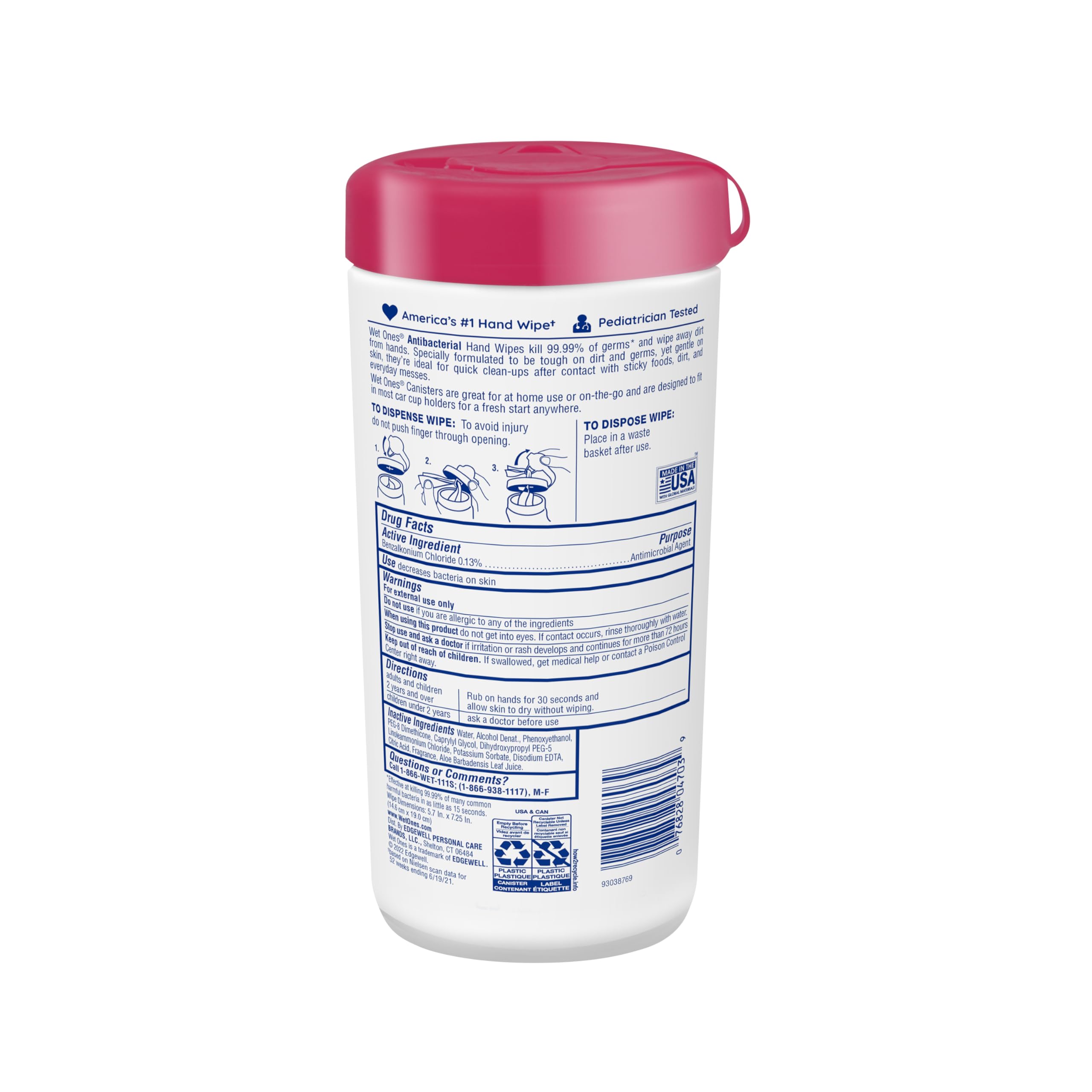 Six Wet Ones canisters stacked to show multi-pack value and home supply