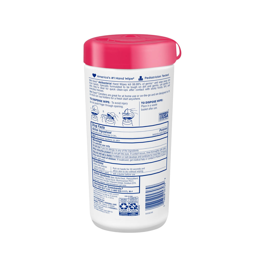 Six Wet Ones canisters stacked to show multi-pack value and home supply
