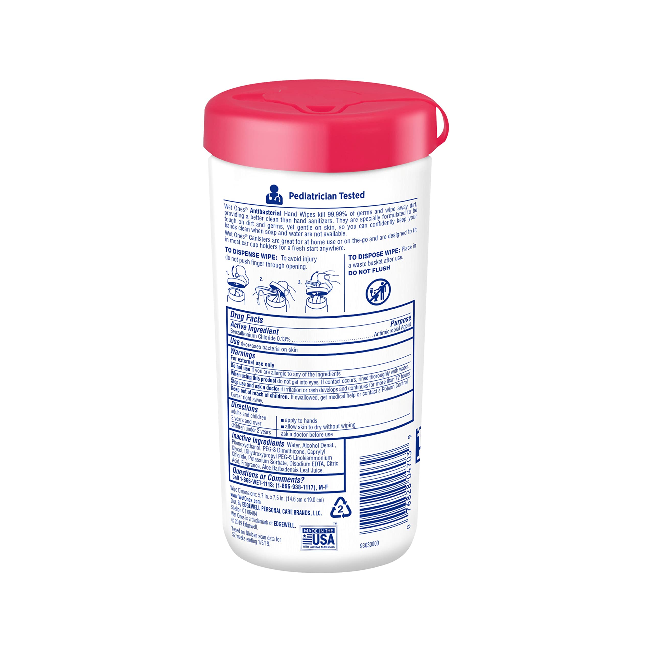 Comparison of Wet Ones 40ct canister with travel pouch options for portability