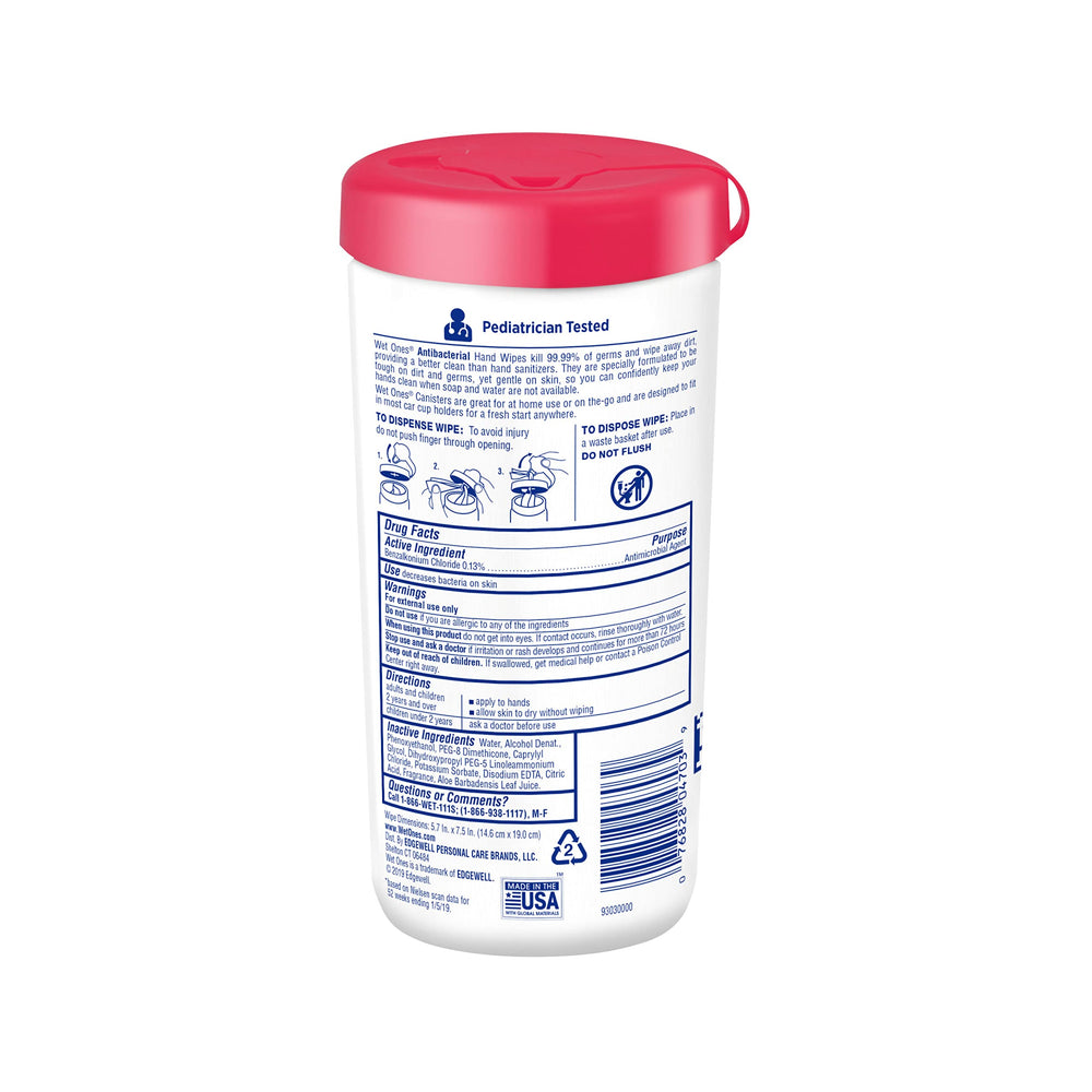 Comparison of Wet Ones 40ct canister with travel pouch options for portability
