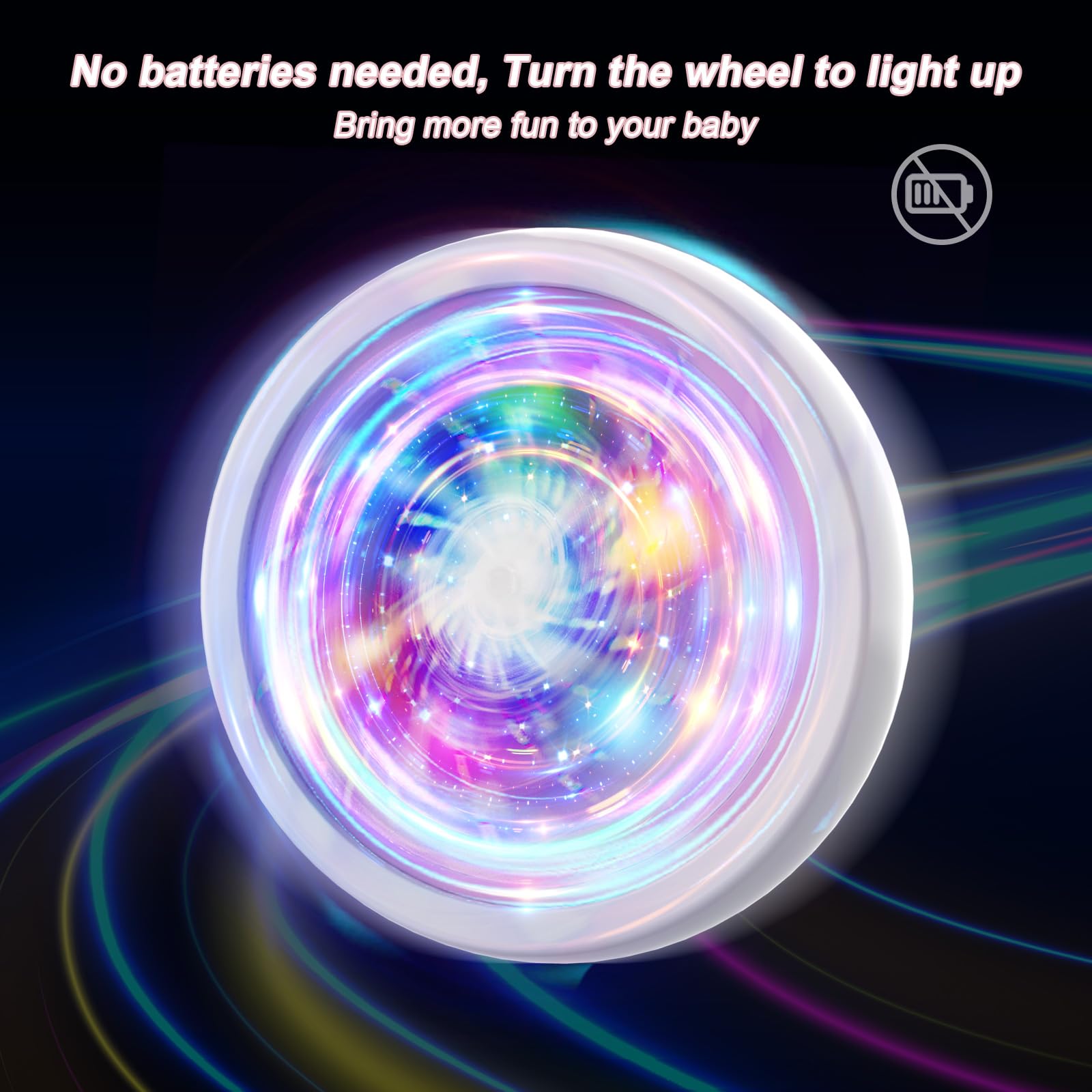 WETIFY detalle de la rueda trasera luminosa que entretiene sin pilas