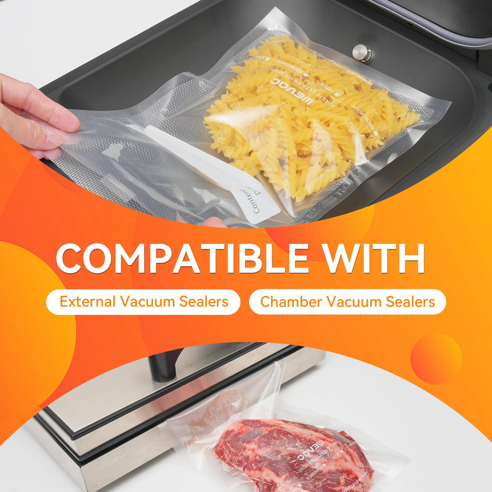 Wevac bolsas en congelador protegiendo alimentos contra quemaduras por frío