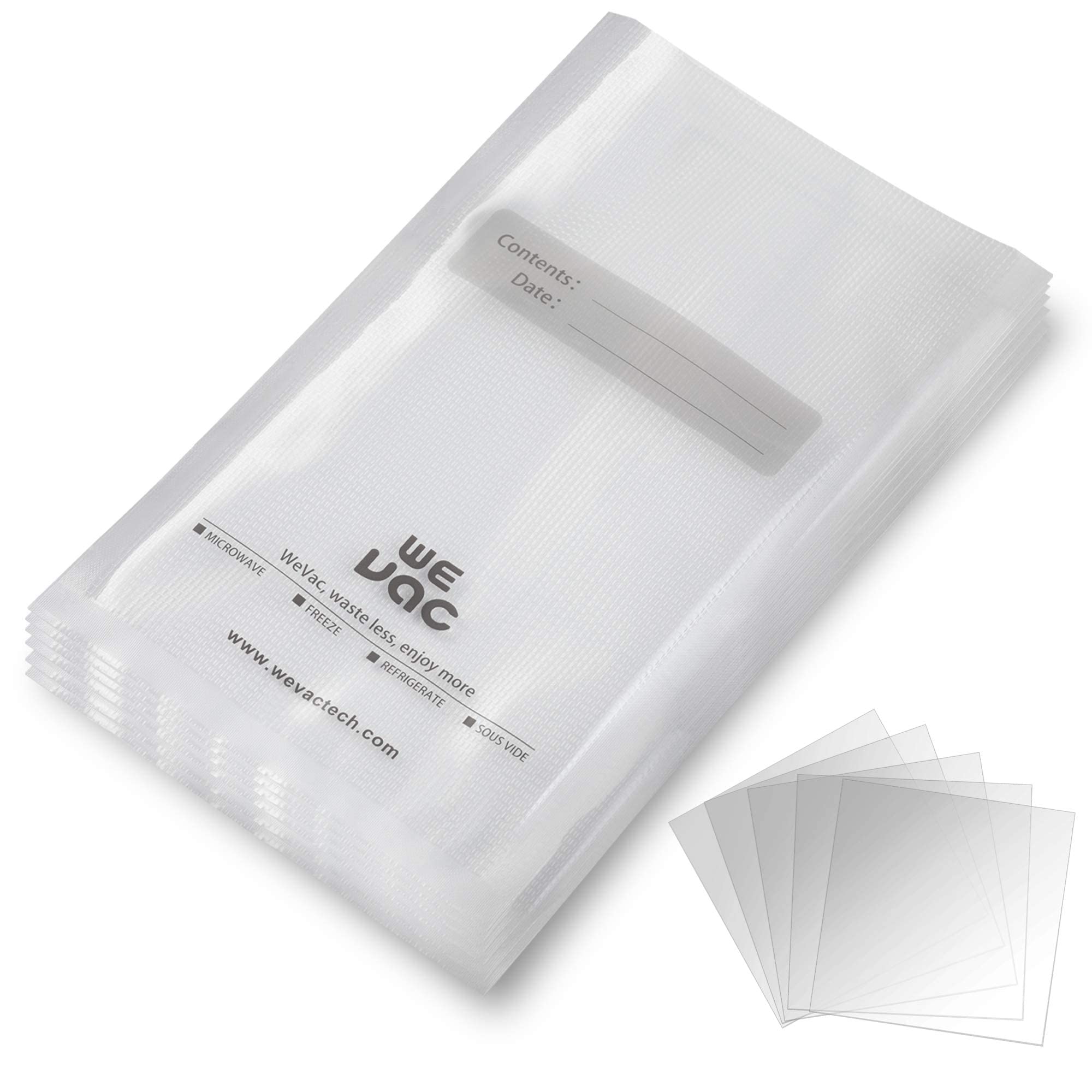 Wevac front packaging showing 11x16 100-count and benefits