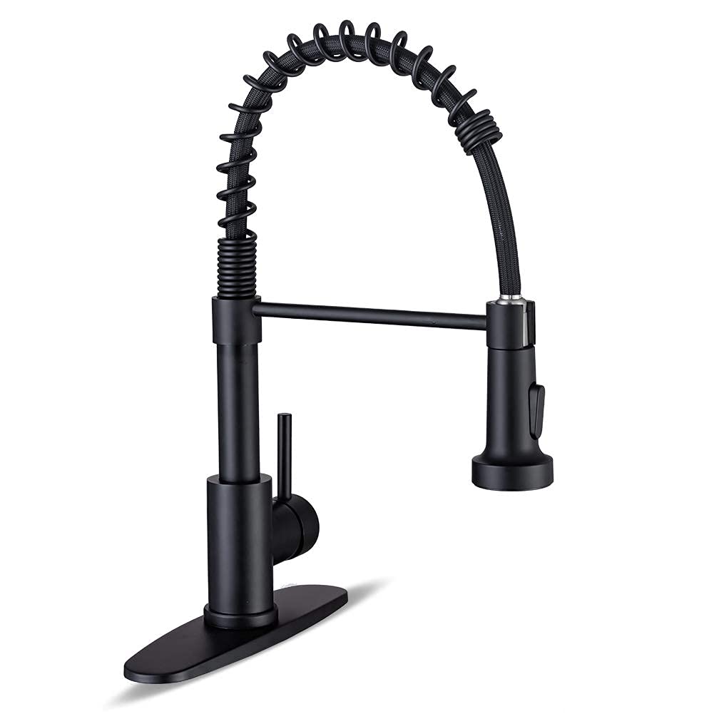 WEWE vista frontal del grifo negro mate que aporta estilo elegante