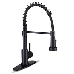 WEWE vista frontal del grifo negro mate que aporta estilo elegante