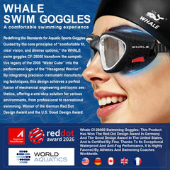 Whale primer plano lente HD resalta claridad bajo agua