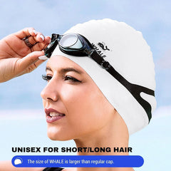 WHALE persona con cabello rizado usando gorro para mayor protección