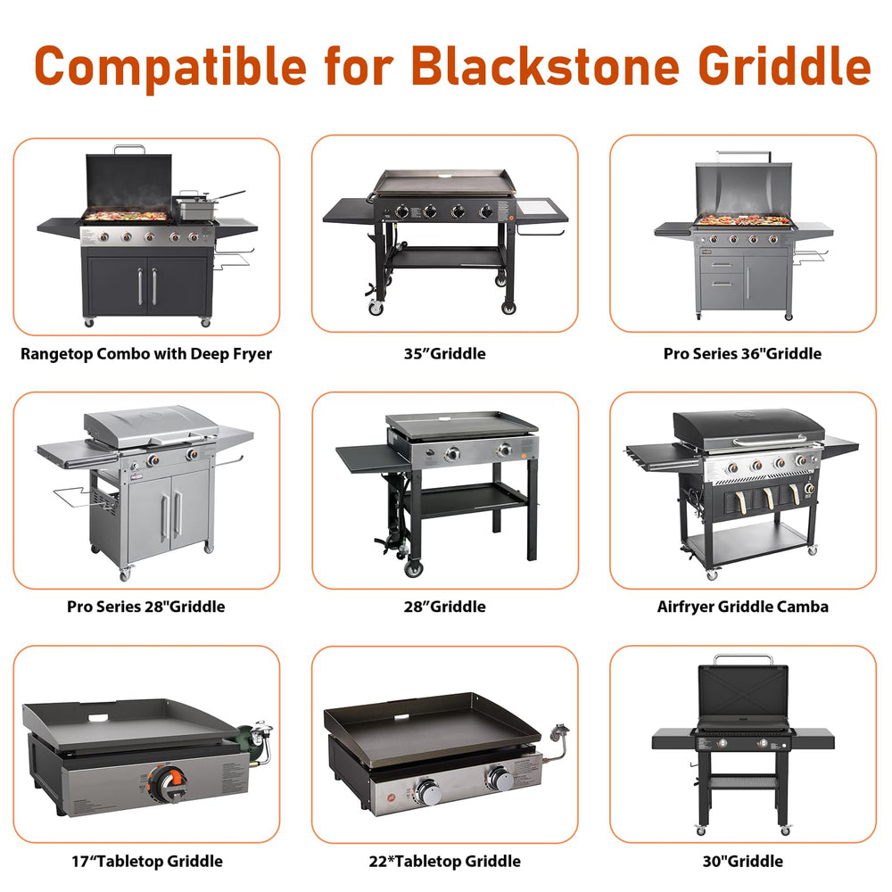 Whaleme forro colocado en griddle Blackstone capturando grasa y facilitando limpieza