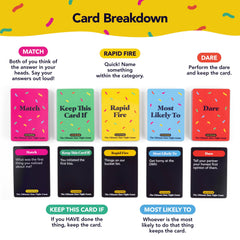 WHAT DO YOU MEME? cartas extendidas que muestran variedad y actividades para conectar
