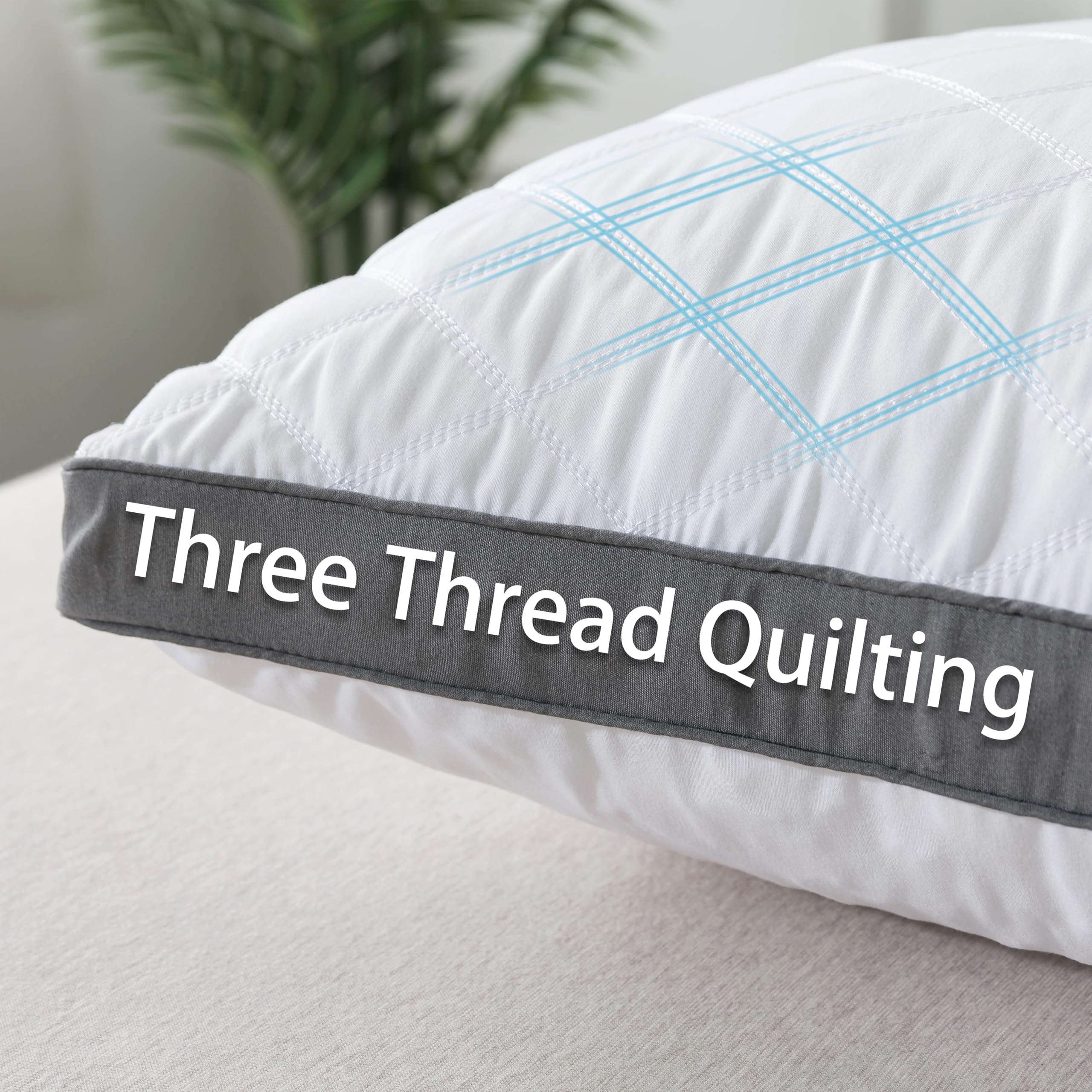 WhatsBedding almohada en cama apoyando la pierna para mejor alineación