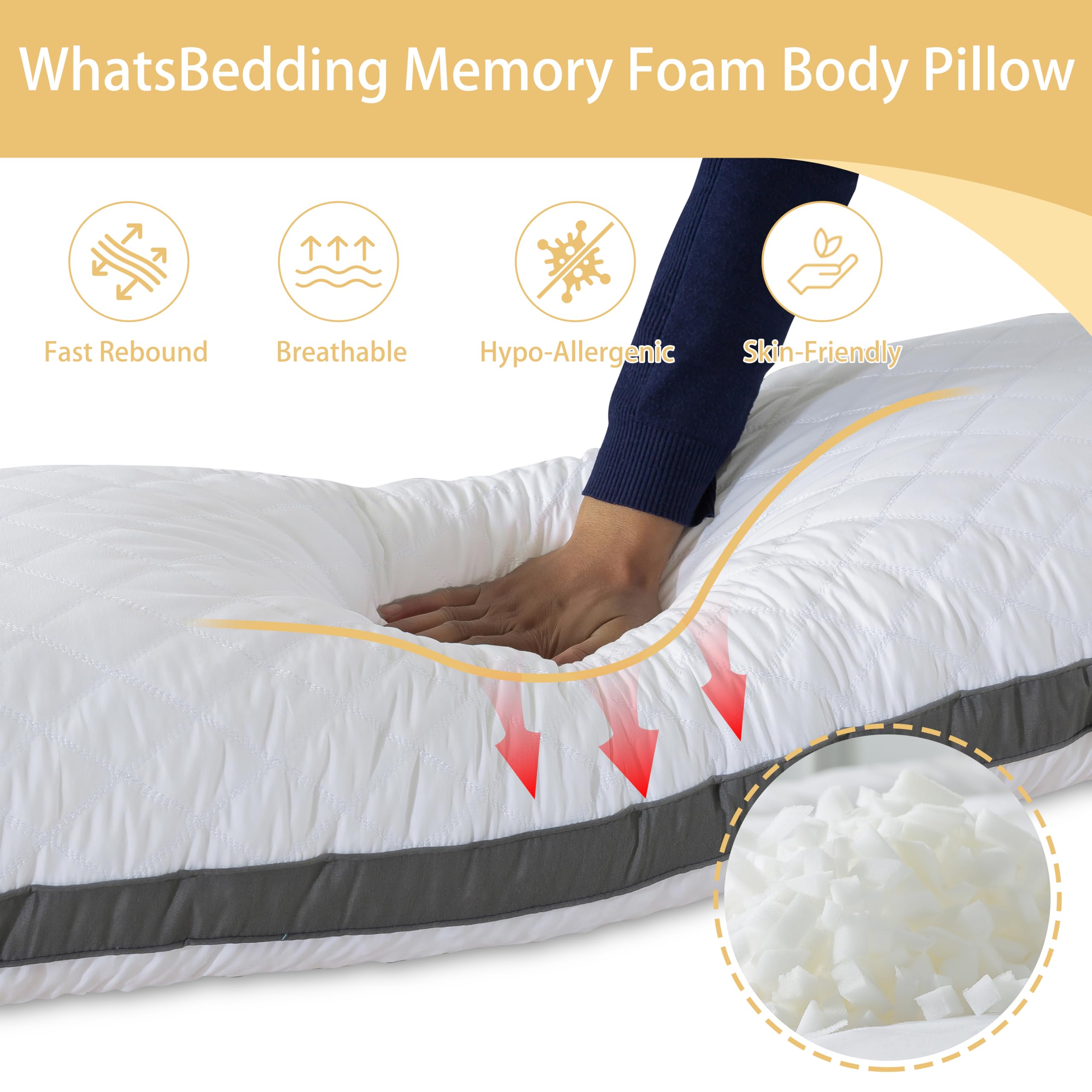 WhatsBedding cierre de la funda con cremallera para fácil lavado