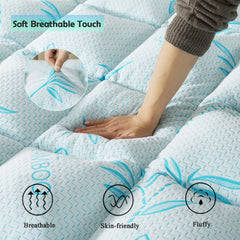 WhatsBedding corte del núcleo de espuma viscoelástica mostrando adaptabilidad y soporte