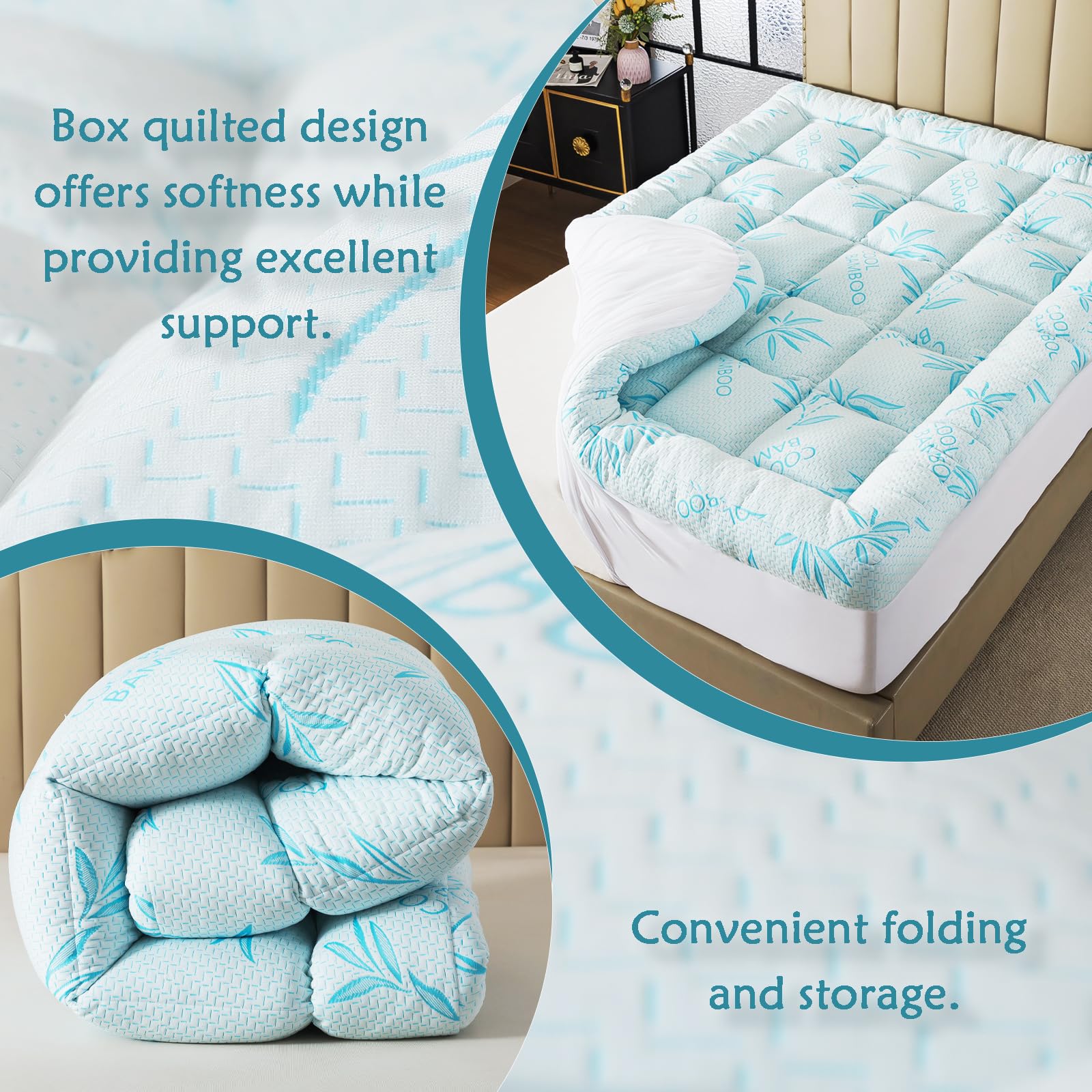 WhatsBedding comparación de tamaño Queen para visualizar escala y ajuste en dormitorio