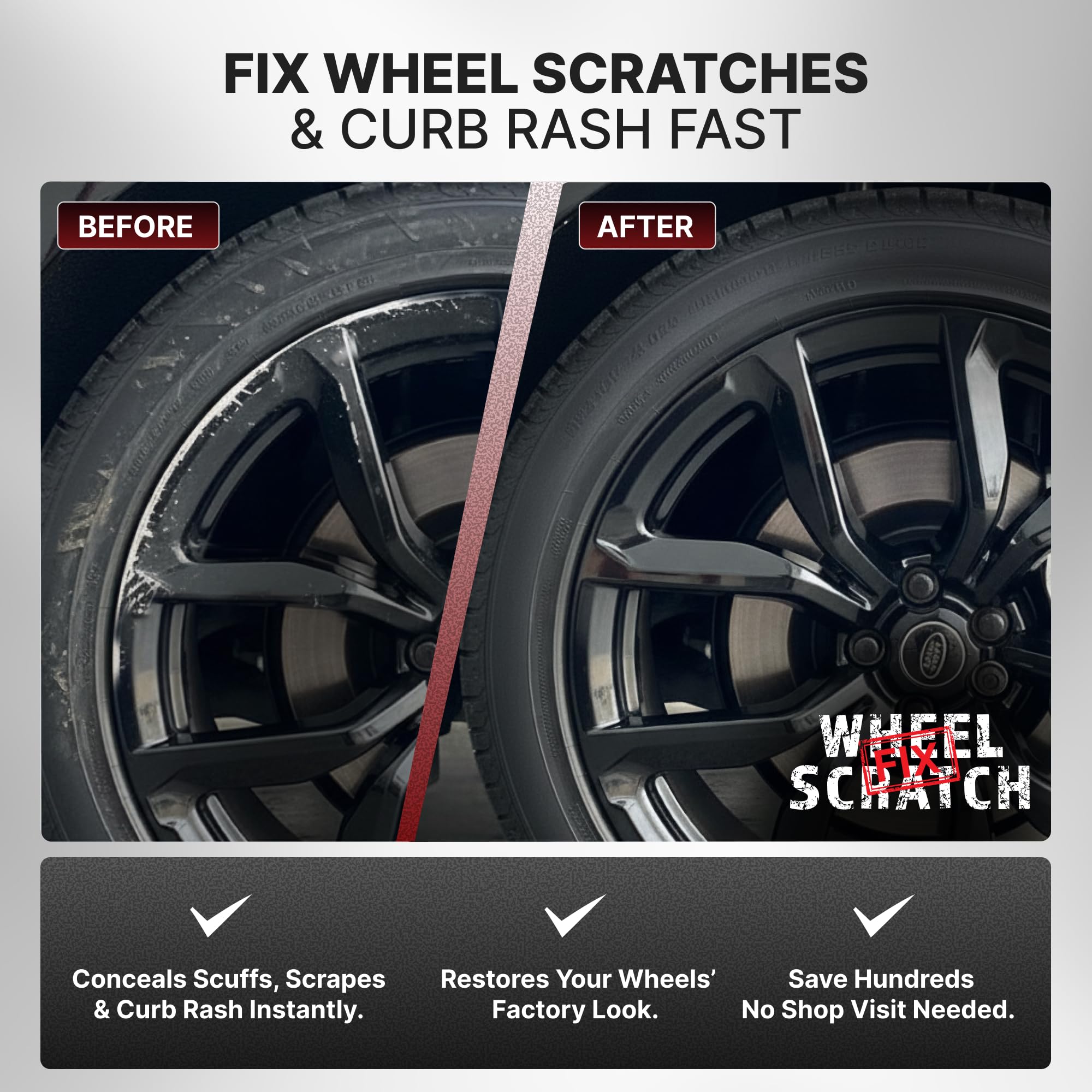 Wheel Scratch Fix: punta dual de la pluma aplicadora para precisión y control