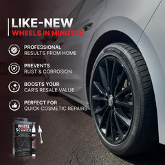 Wheel Scratch Fix: herramientas del kit ordenadas para una reparación todo en uno