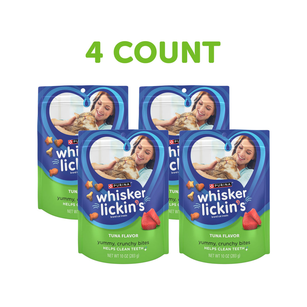 Whisker Lickin's Purina detalle de textura crujiente que ayuda al cuidado dental