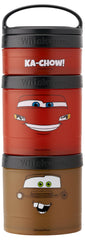 Whiskware frontal con diseño Cars mostrando tres recipientes para porciones prácticas