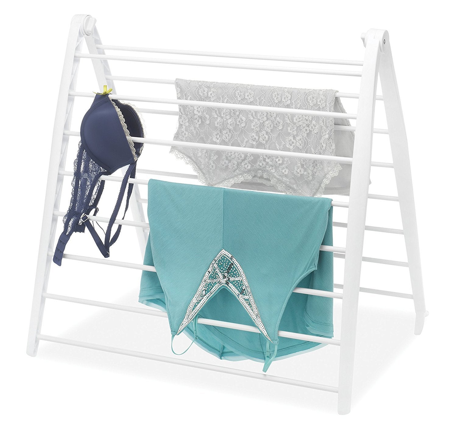 Whitmor Spacemaker comparación de tamaño muestra dimensiones 6x26x51.5 pulgadas