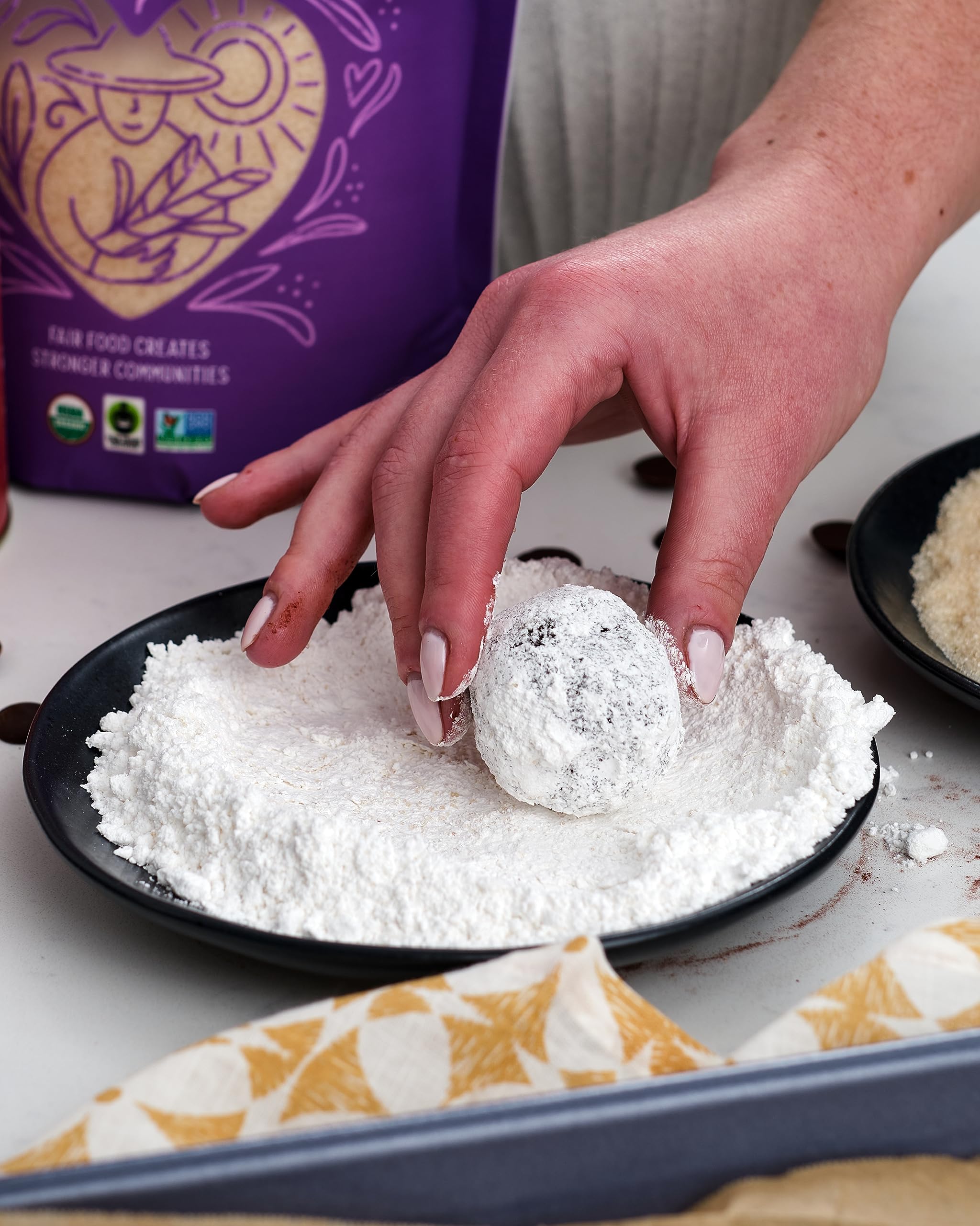 Wholesome bolsa en cocina estilo hogareño lista para preparar recetas