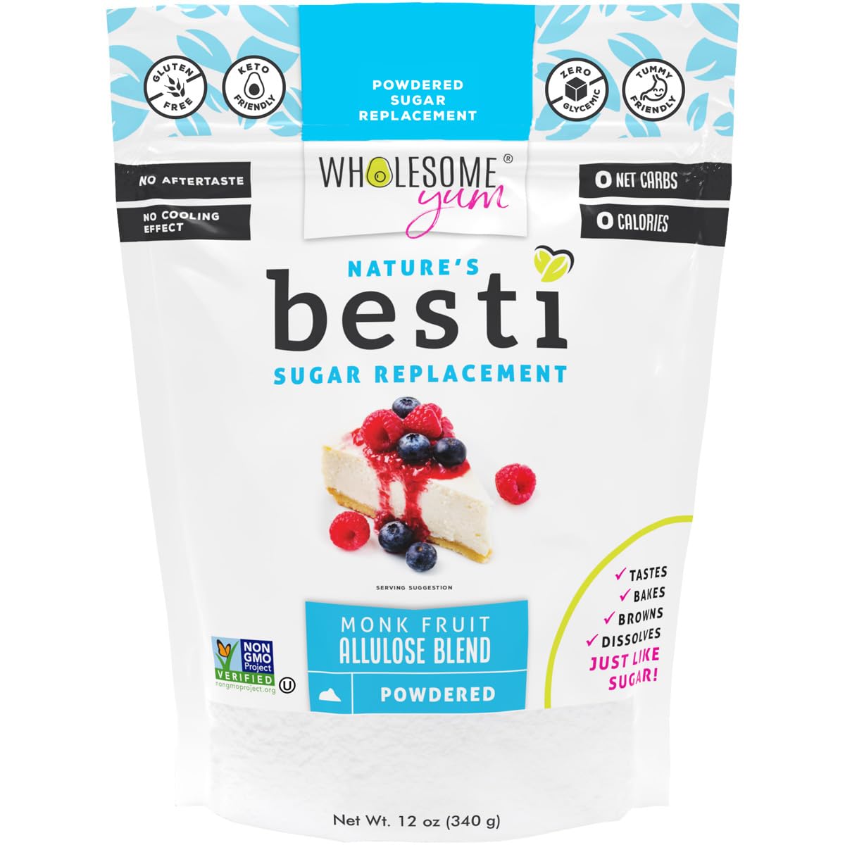 Wholesome Yum Besti frente del envase mostrando presentación y beneficios