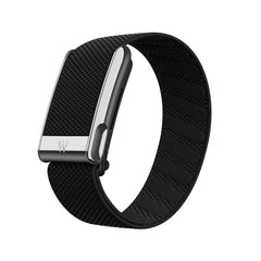WHOOP dispositivo frontal mostrando diseño minimalista y durabilidad para seguimiento continuo