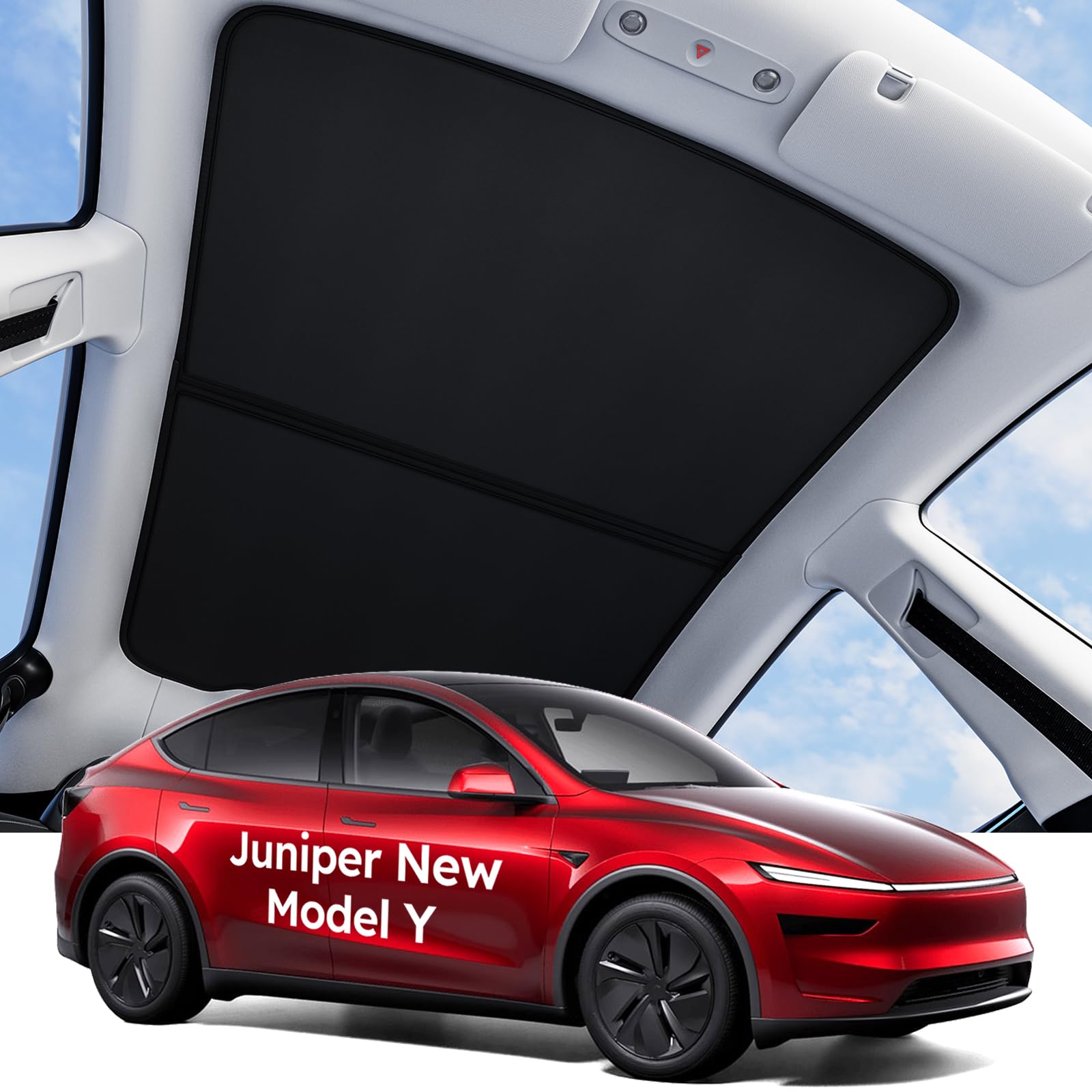 Wigoo parasol frontal para techo Model Y Juniper, reduce calor interior
