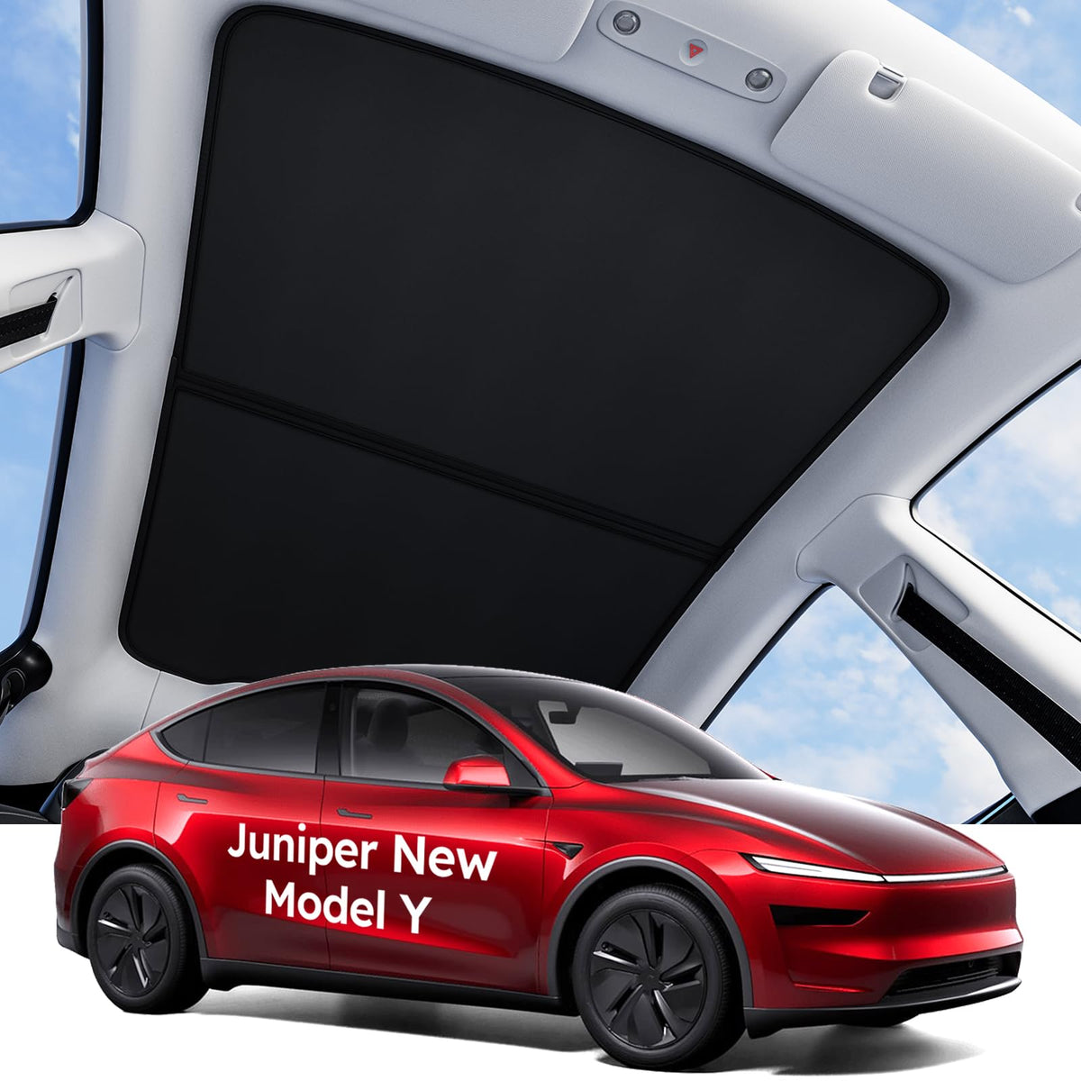 Wigoo parasol frontal para techo Model Y Juniper, reduce calor interior