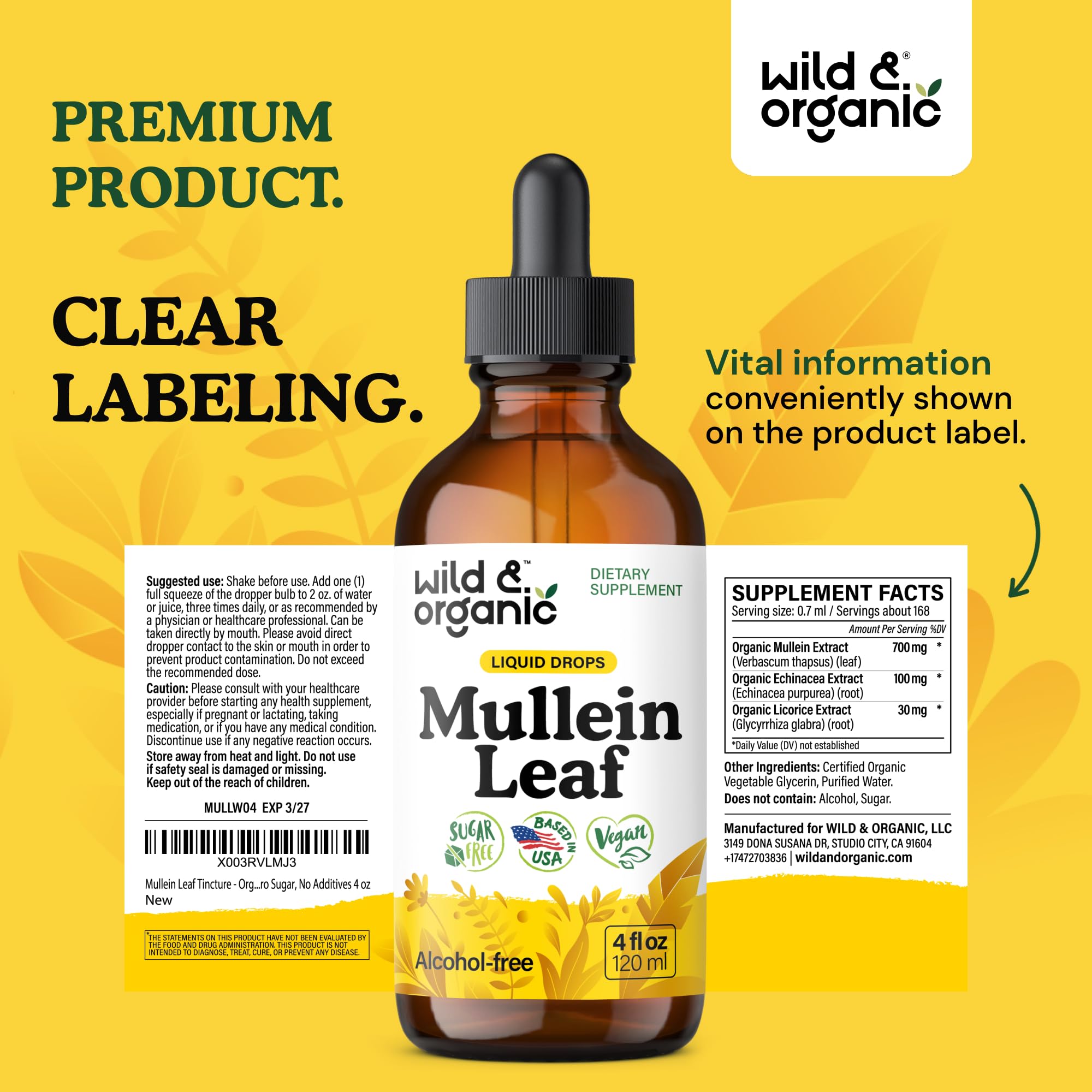 Wild & Organic empaque ecológico visto desde arriba para almacenamiento
